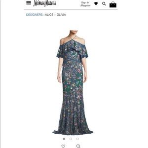 Alice + Olivia Halter Gown